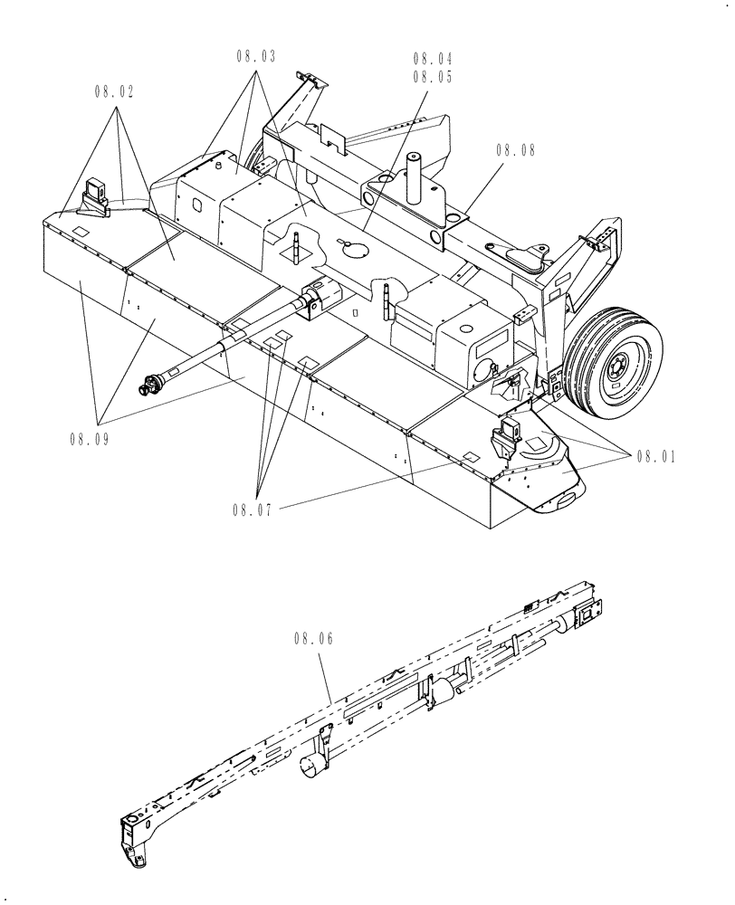 Схема запчастей Case IH DC162 - (08.00) - SHEET METAL AND DECALS- PICTORIAL INDEX Manifold Components