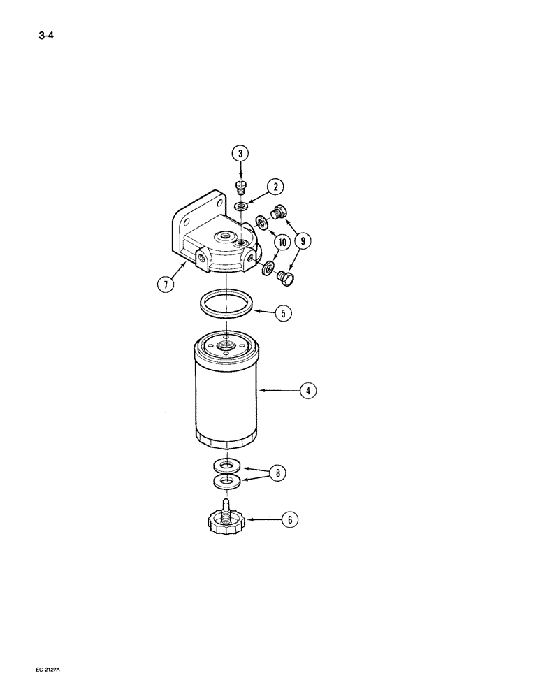 Схема запчастей Case IH 495 - (3-004) - FUEL FILTER (03) - FUEL SYSTEM