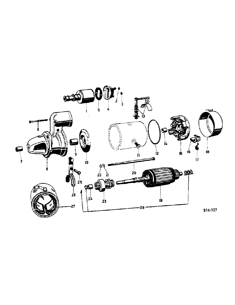 Схема запчастей Case IH 2500 - (08-43) - STARTER MOTOR, BOSCH (06) - ELECTRICAL