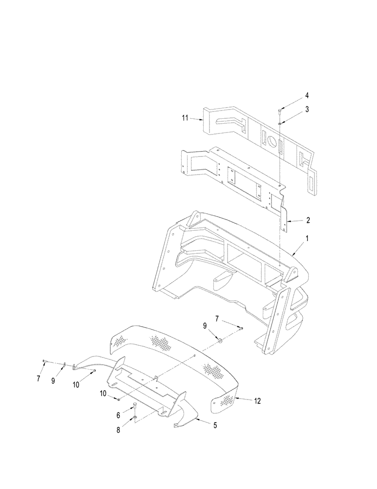 Схема запчастей Case IH STEIGER 330 - (09-32) - BUMPER (09) - CHASSIS