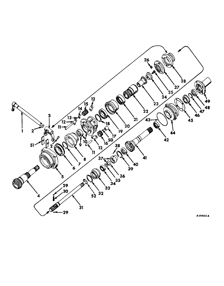 Схема запчастей Case IH 664 - (07-15) - DRIVE TRAIN, FORWARD AND REVERSE DRIVE (04) - Drive Train