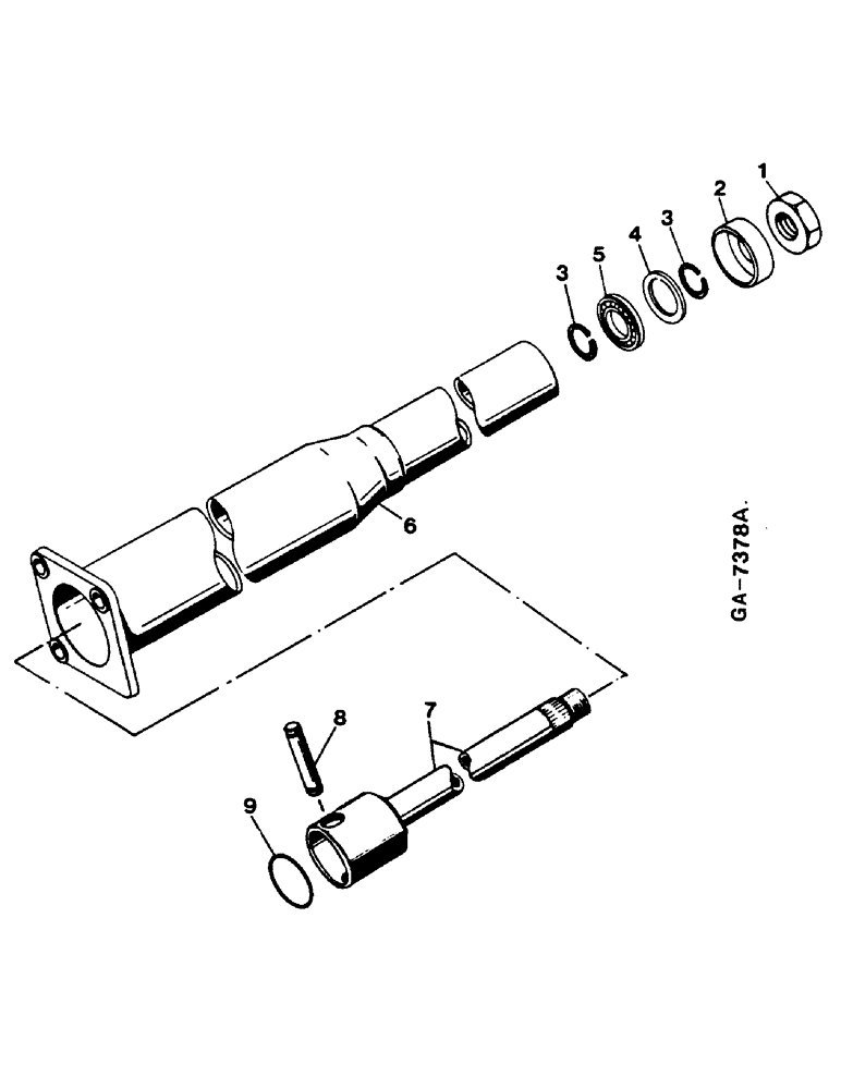 Схема запчастей Case IH 644 - (2F019) - STEERING COLUMN FOR POWER STEERING, P/N 3147932R94 (07) - HYDRAULICS