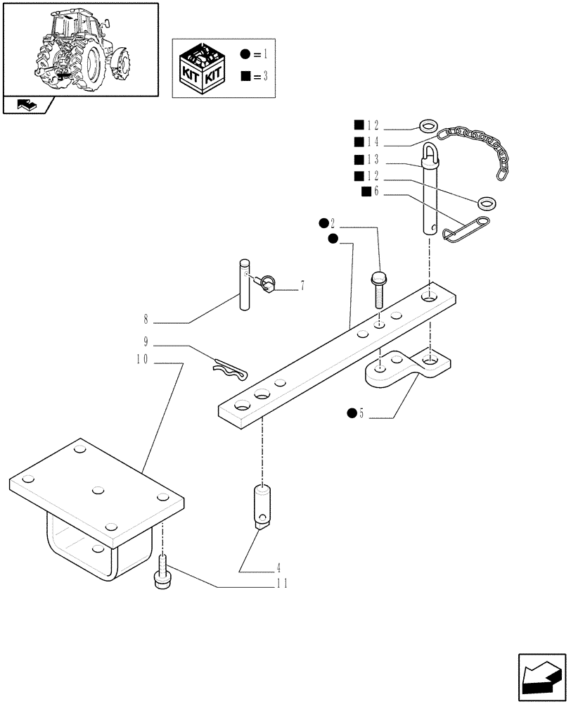 Схема запчастей Case IH PUMA 210 - (1.89.0/04) - (VAR.913) SWINGING DRAWBAR FOR SLIDER TOW HOOK - ITALIAN TYPE (09) - IMPLEMENT LIFT