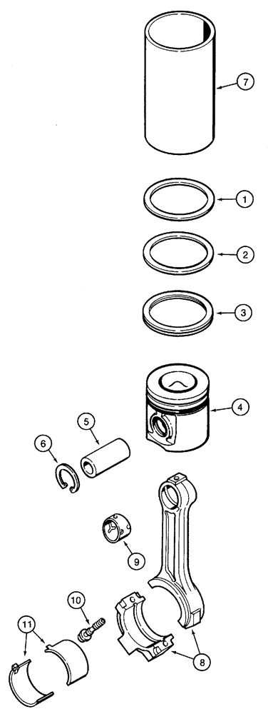 Схема запчастей Case IH 5250 - (2-068) - PISTONS AND CONNECTING RODS, 6T-590 ENGINE, TURBOCHARGED, 5140/5240 AND 5250 TRACTOR (02) - ENGINE