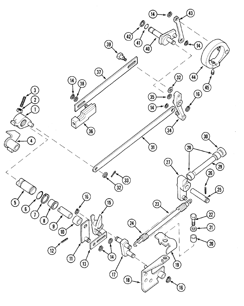 Схема запчастей Case IH C60 - (08-22) - DRAFT CONTROL LINKAGE (08) - HYDRAULICS