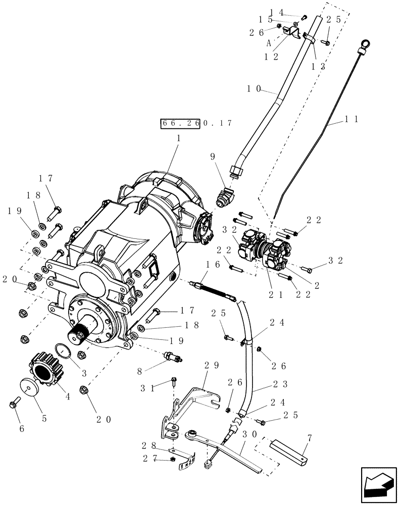 Схема запчастей Case IH 8120 - (66.260.21) - GEARBOX, ROTOR - 3 SPEED (66) - THRESHING