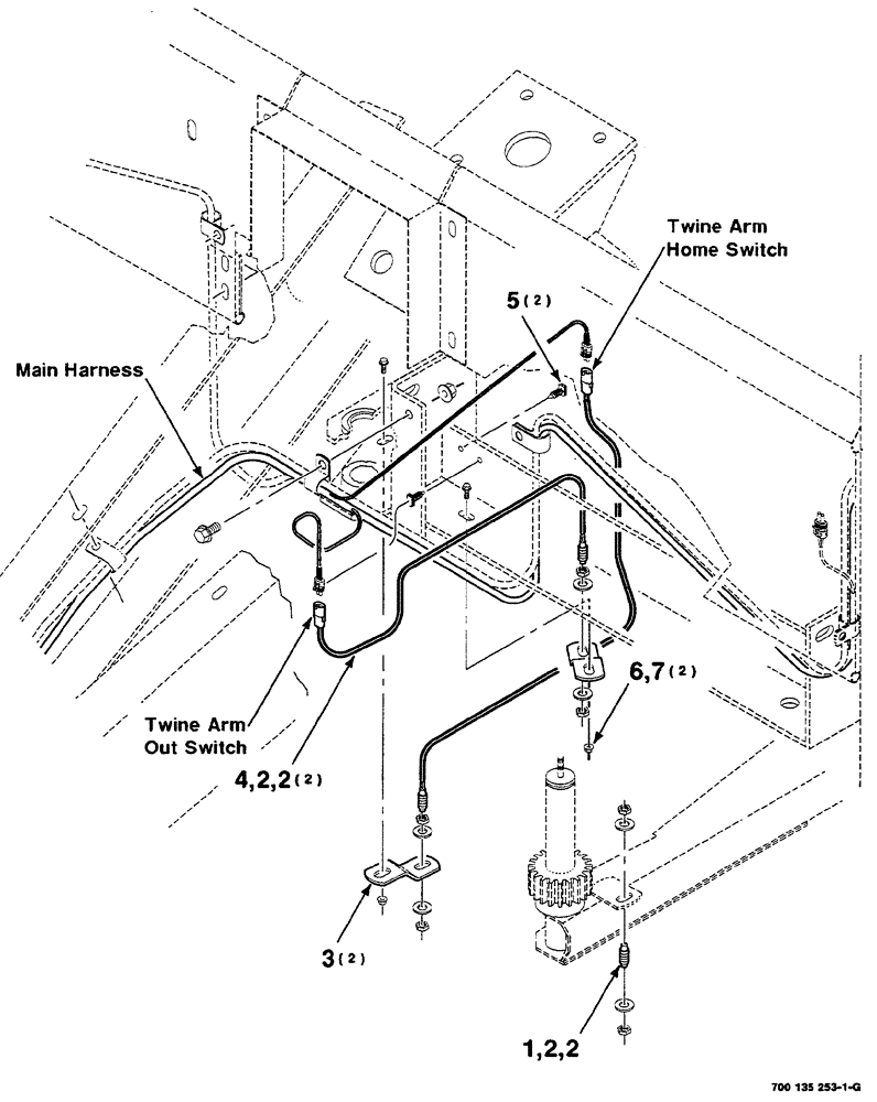 Схема запчастей Case IH RS561 - (04-006) - ELECTRICAL ASSEMBLY (TWINE ARM SENSORS) (06) - ELECTRICAL