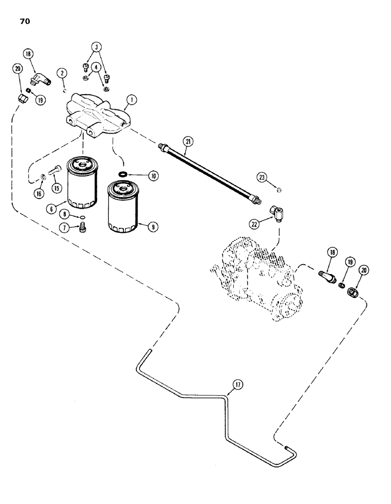 Схема запчастей Case IH 301BD - (070) - FUEL INJECTION FILTER SYSTEM, ENGINE LESS FUEL DEVICE, 336BDT TURBOCHARGED ENGINES 