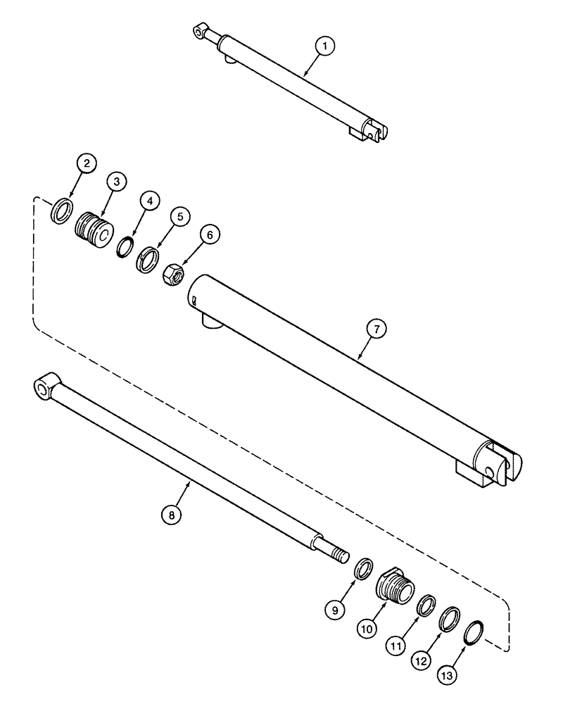 Схема запчастей Case IH CPX610 - (08-38) - BASKET COMPACTOR CYLINDER ASSEMBLY (07) - HYDRAULICS