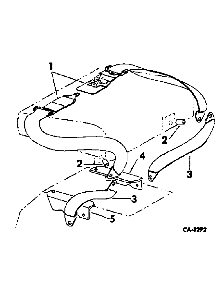 Схема запчастей Case IH 1568 - (13-16) - SUPERSTRUCTURE, SEAT BELT ATTACHMENT, 3 INCHES (05) - SUPERSTRUCTURE