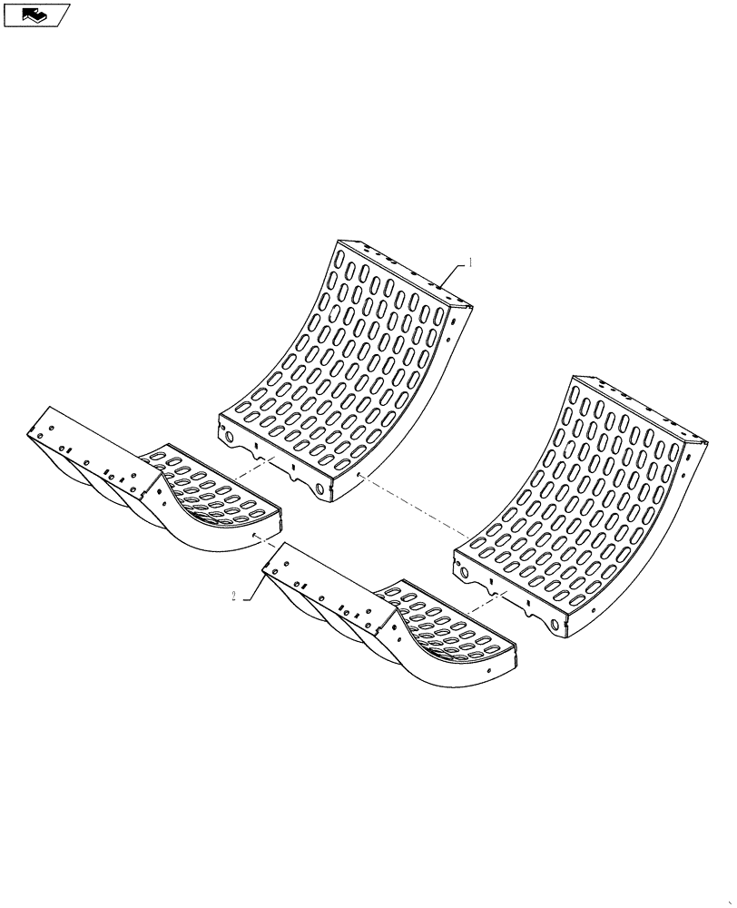 Схема запчастей Case IH 7230 - (66.105.05) - GRATE, SLOTTED (66) - THRESHING