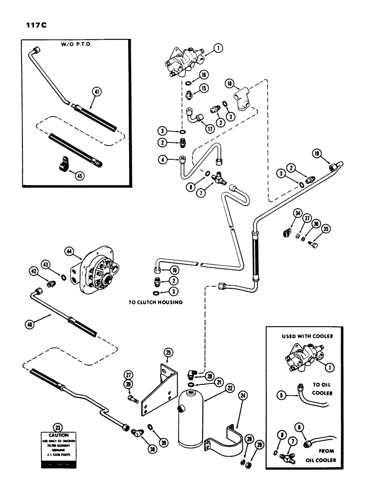 Схема запчастей Case IH 970 - (117C) - STEERING & BRAKE VALVE SYSTEM, HYDRAULIC BRAKES W/MECHANICAL SHIFT, 1ST USED TRAC. SER. NO. 8675001 (05) - STEERING