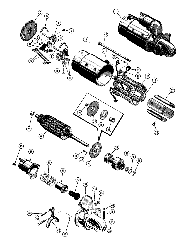 Схема запчастей Case IH 930-SERIES - (067A) - A20873 STARTER, (377) SPARK IGNITION ENGINE, USED PRIOR TO TRACTOR SERIAL NUMBER 8314293 (04) - ELECTRICAL SYSTEMS