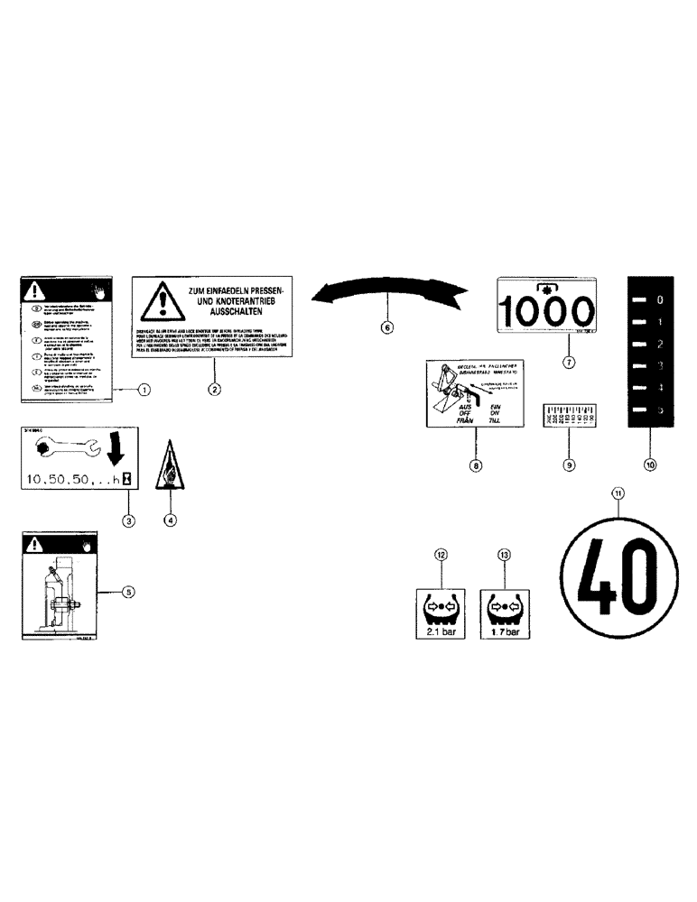 Схема запчастей Case IH 110 - (079) - DECALS (08) - DECALS, CHAINS & BELTS