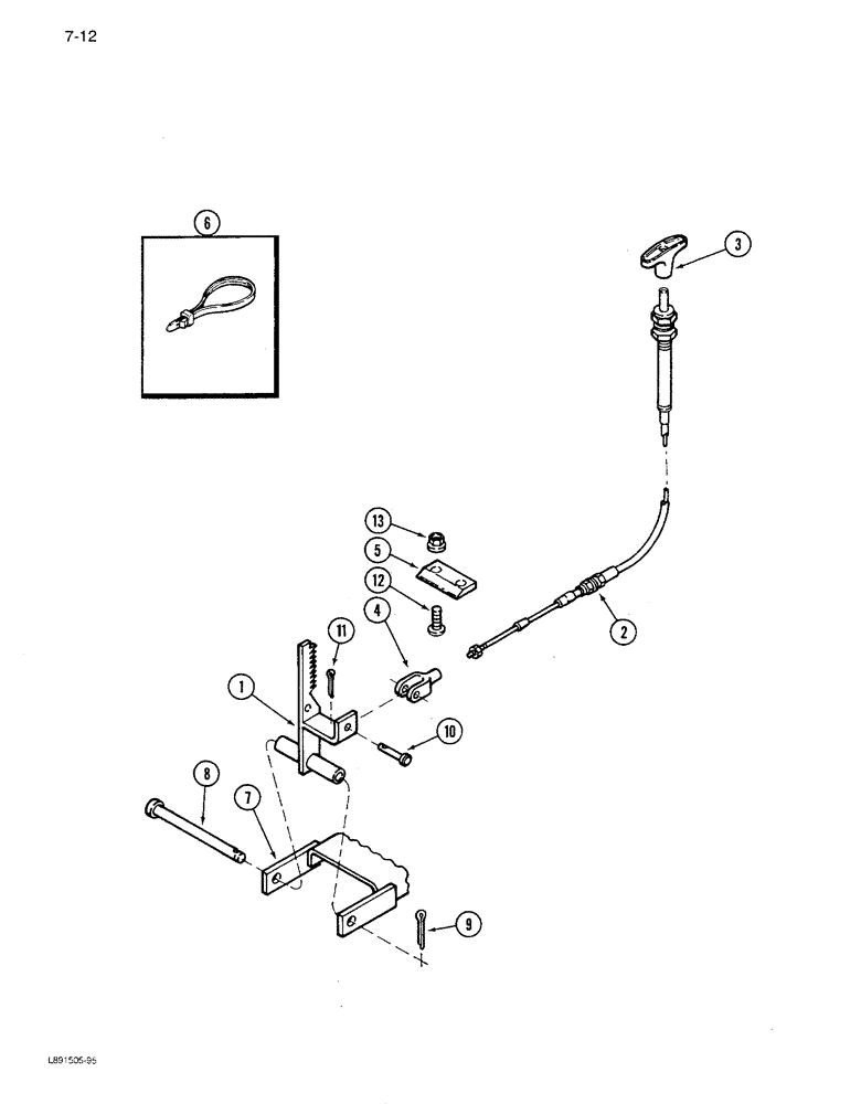 Схема запчастей Case IH 1680 - (7-012) - PARKING BRAKE (5.1) - BRAKES