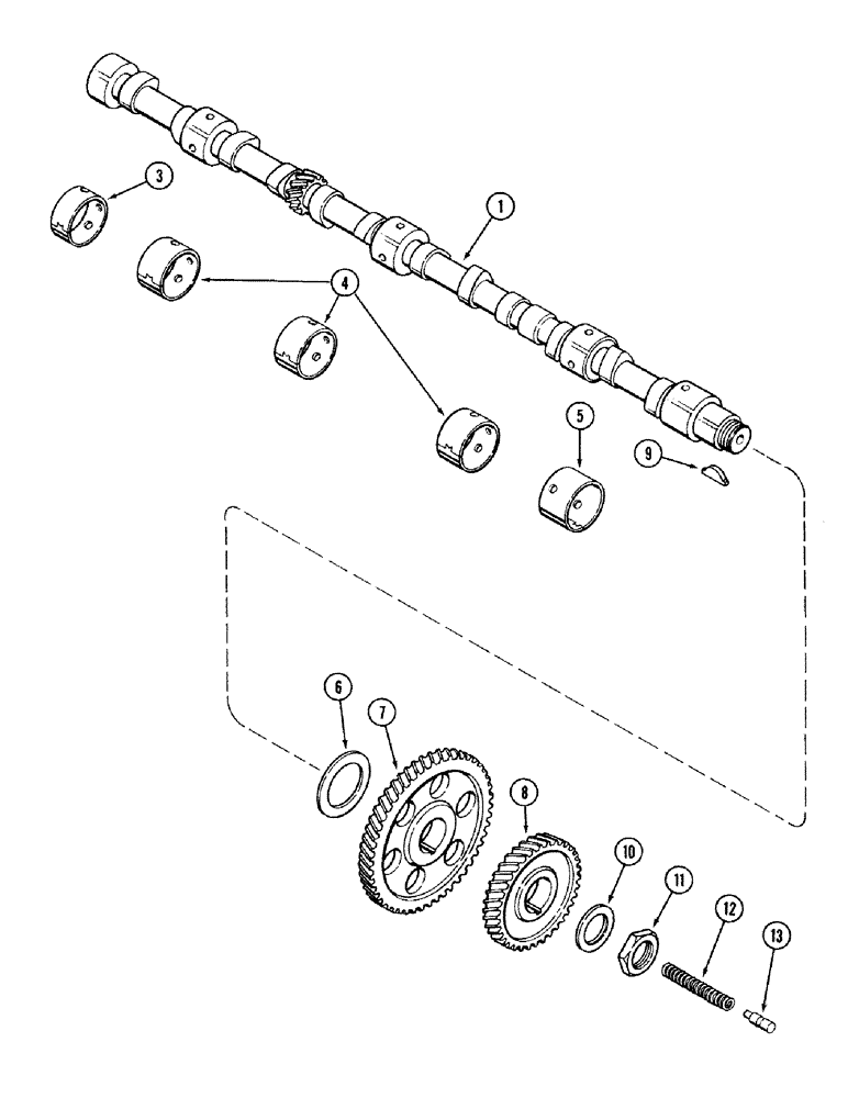 Схема запчастей Case IH 2394 - (2-32) - CAMSHAFT, 504BDT DIESEL ENGINE (02) - ENGINE