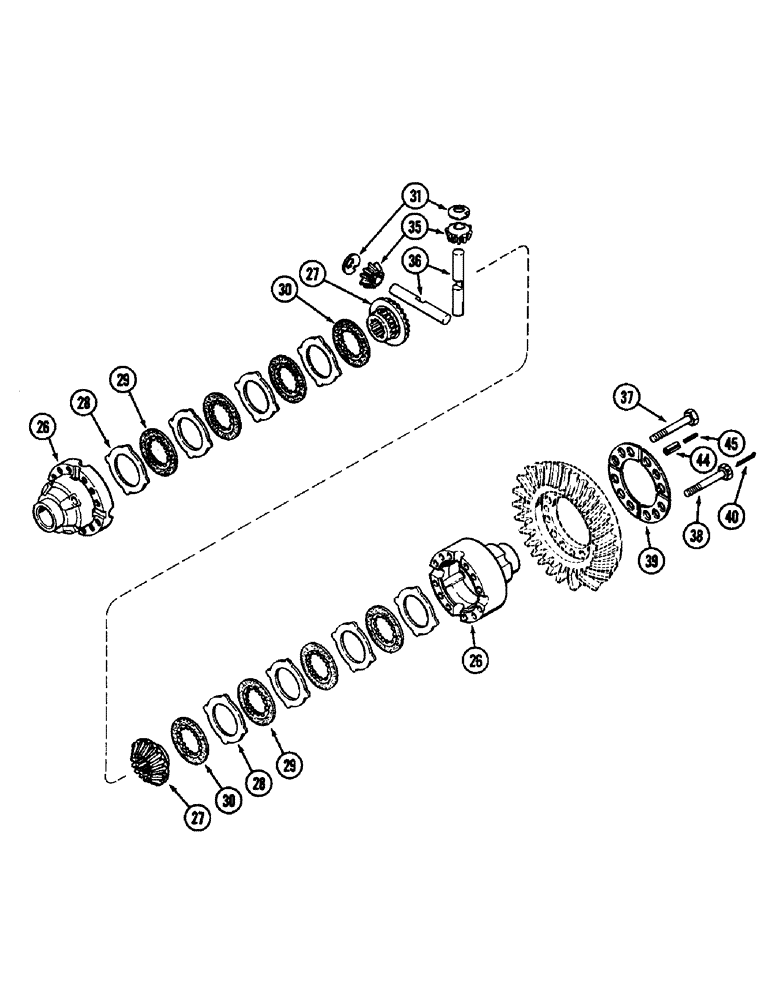 Схема запчастей Case IH 3294 - (5-154) - FRONT AXLE DIFFERENTIAL, ZF AXLE (CONTD) (05) - STEERING