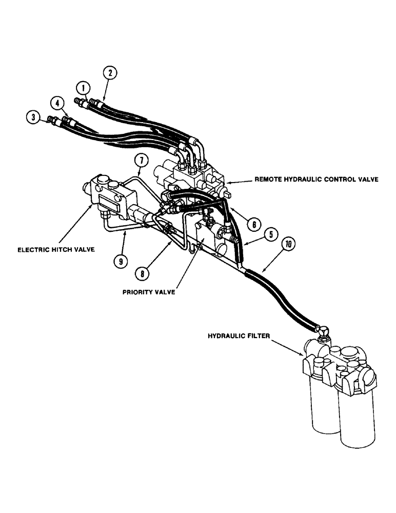 Схема запчастей Case IH 4494 - (1-011) - PICTORIAL INDEX, REMOTE HYDRAULICS (00) - PICTORIAL INDEX