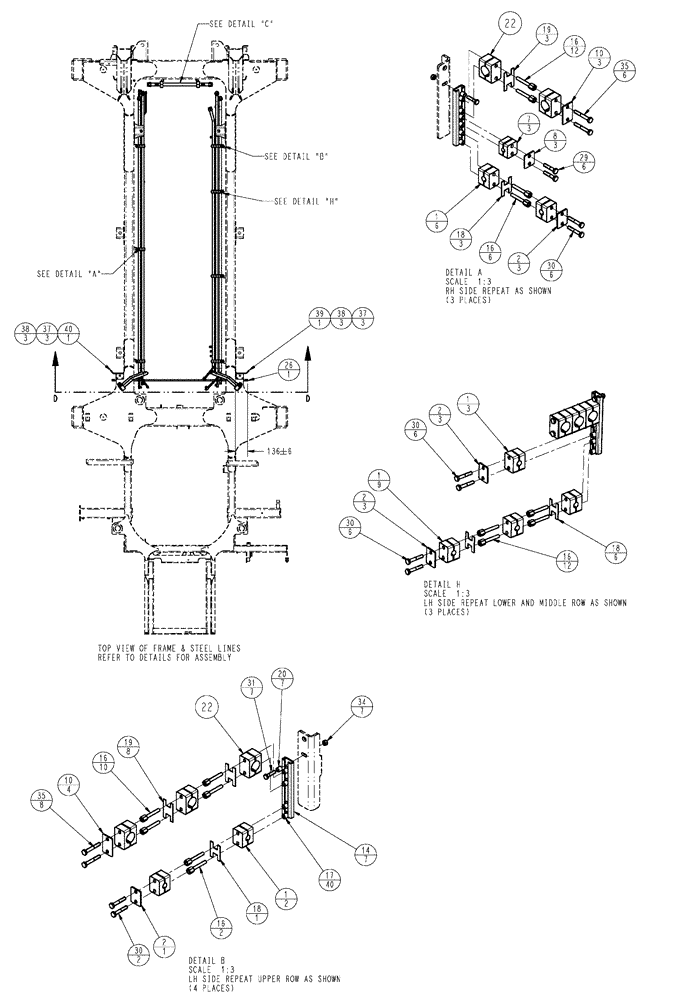 Схема запчастей Case IH SPX3320 - (06-024[01]) - STEEL LINES GROUP Hydraulic Plumbing