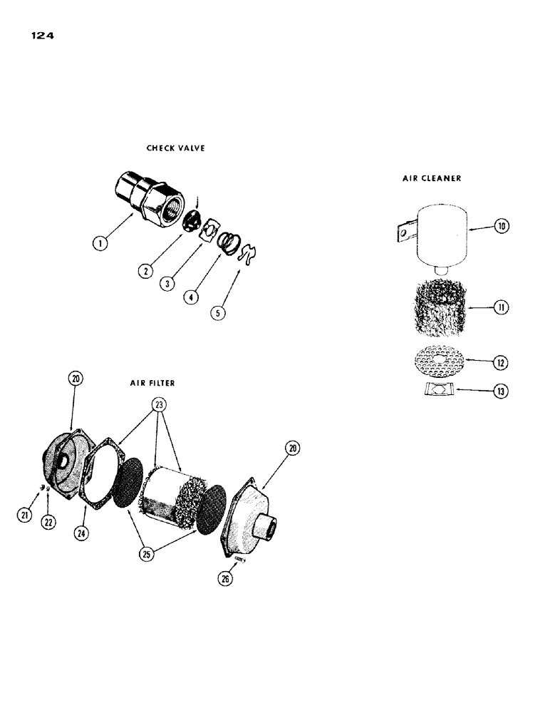 Схема запчастей Case IH 1200 - (124) - CHECK VALVE (07) - BRAKES