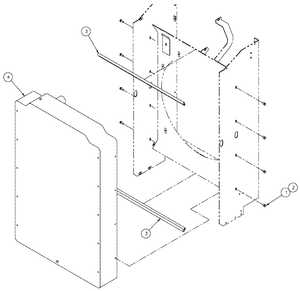 Схема запчастей Case IH SPX3310 - (03-043) - RADIATOR MOUNTING GROUP (01) - ENGINE