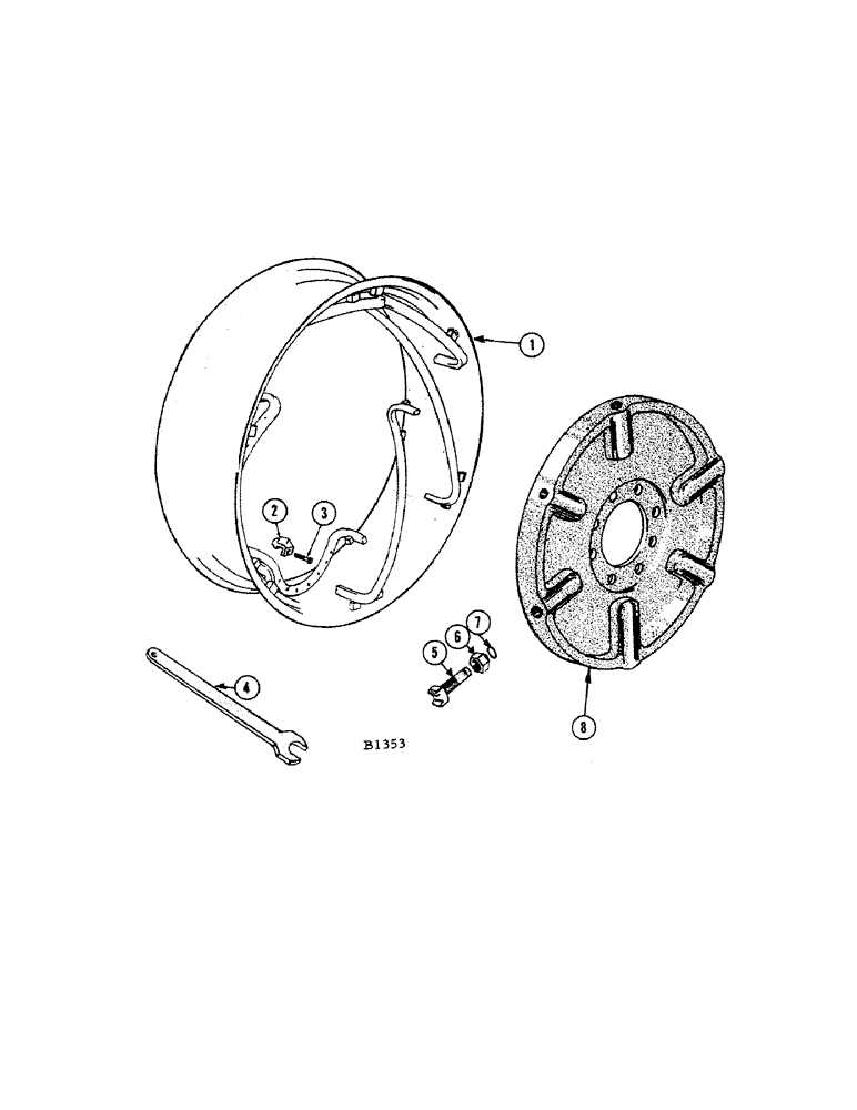 Схема запчастей Case IH 1010 - (278) - POWER ADJUSTABLE TREAD DRIVE WHEELS (44) - WHEELS