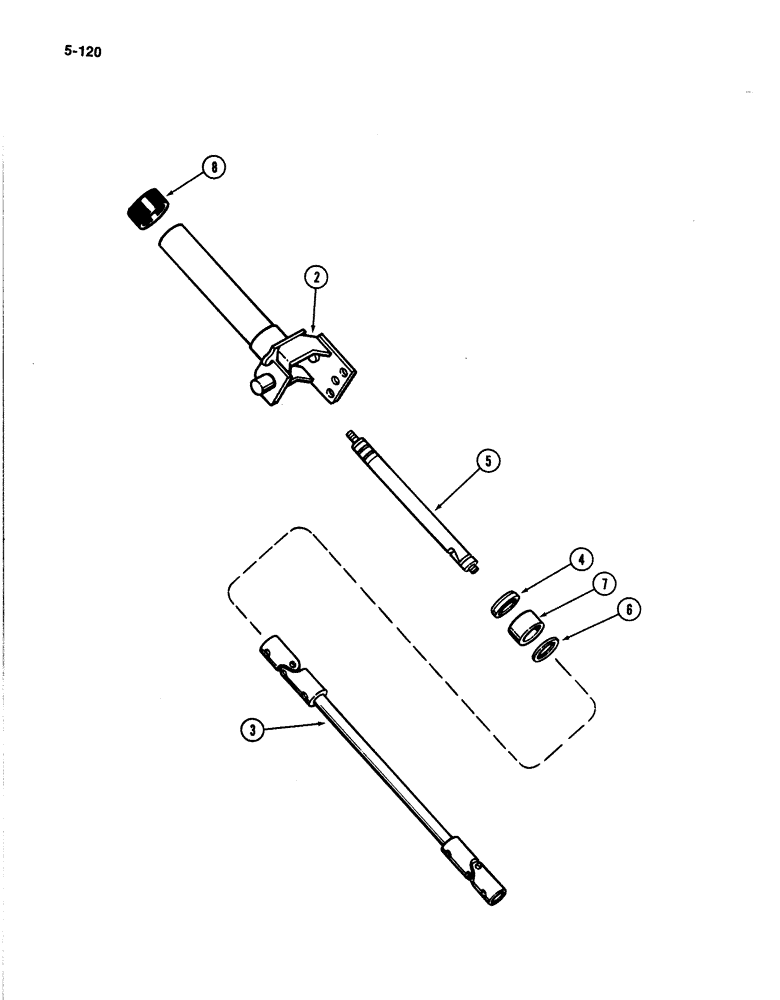 Схема запчастей Case IH 4894 - (5-120) - STEERING COLUMN (05) - STEERING