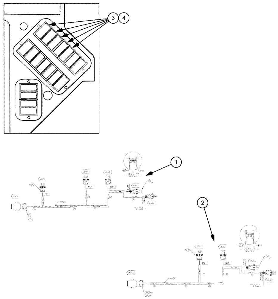 Схема запчастей Case IH SPX3310 - (09-038) - ELECT. GROUP, 5 SECTION (80 & 90) Liquid Plumbing