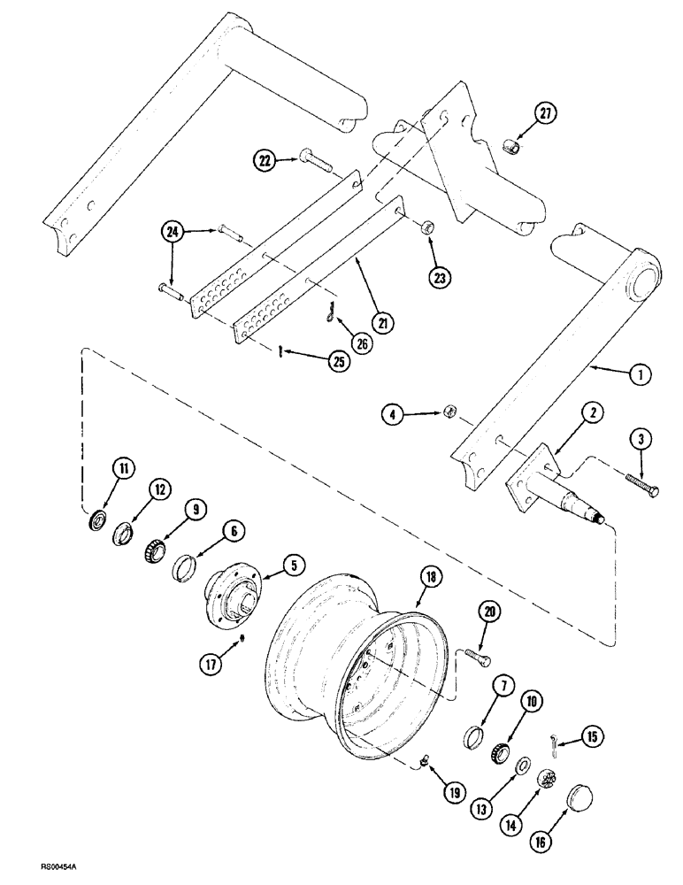 Схема запчастей Case IH 3850 - (44.100.01) - WHEEL AXLE (09) - CHASSIS/ATTACHMENTS