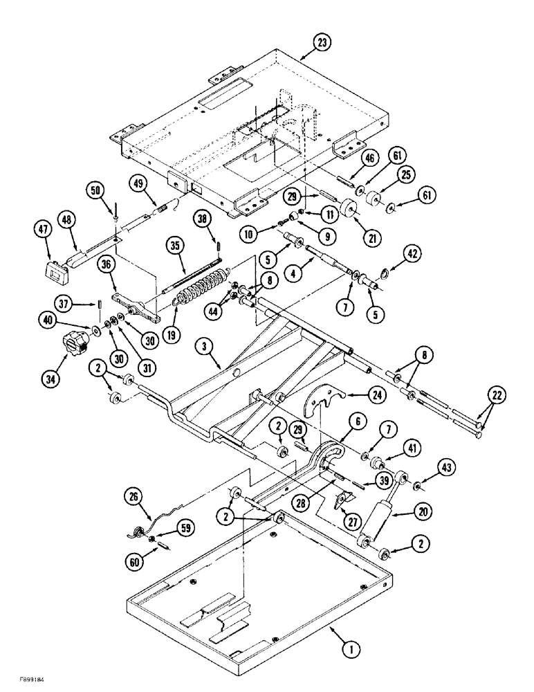 Схема запчастей Case IH 9380 - (9-088) - VINYL SEAT ASSEMBLY, MECHANICAL SUSPENSION (09) - CHASSIS/ATTACHMENTS