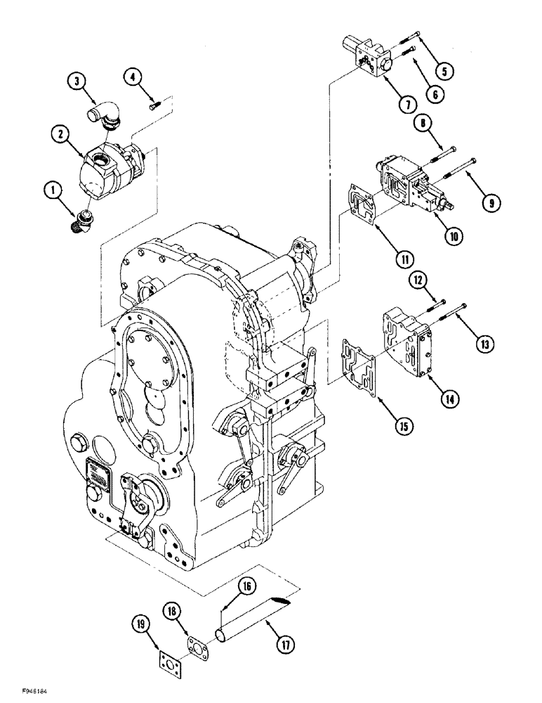 Схема запчастей Case IH 9390 - (6-038) - 12 SPEED SYNCHROSHIFT TRANSMISSION ASSEMBLY, VALVE AND LUBRICATION MOUNTING (06) - POWER TRAIN