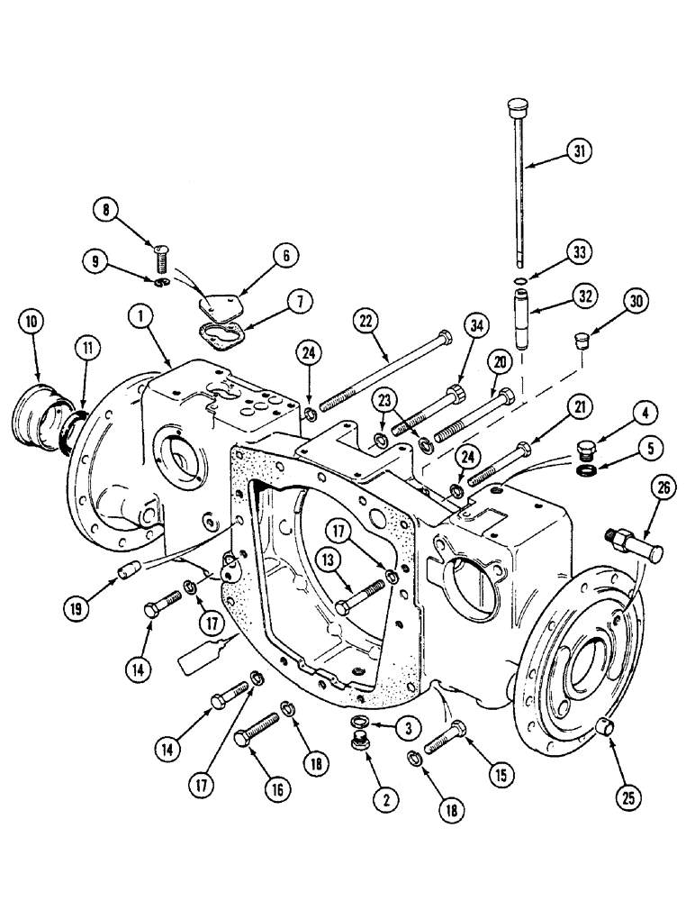 Схема запчастей Case IH 1294 - (9-286) - REAR AXLE HOUSING AND COVERS (09) - CHASSIS/ATTACHMENTS