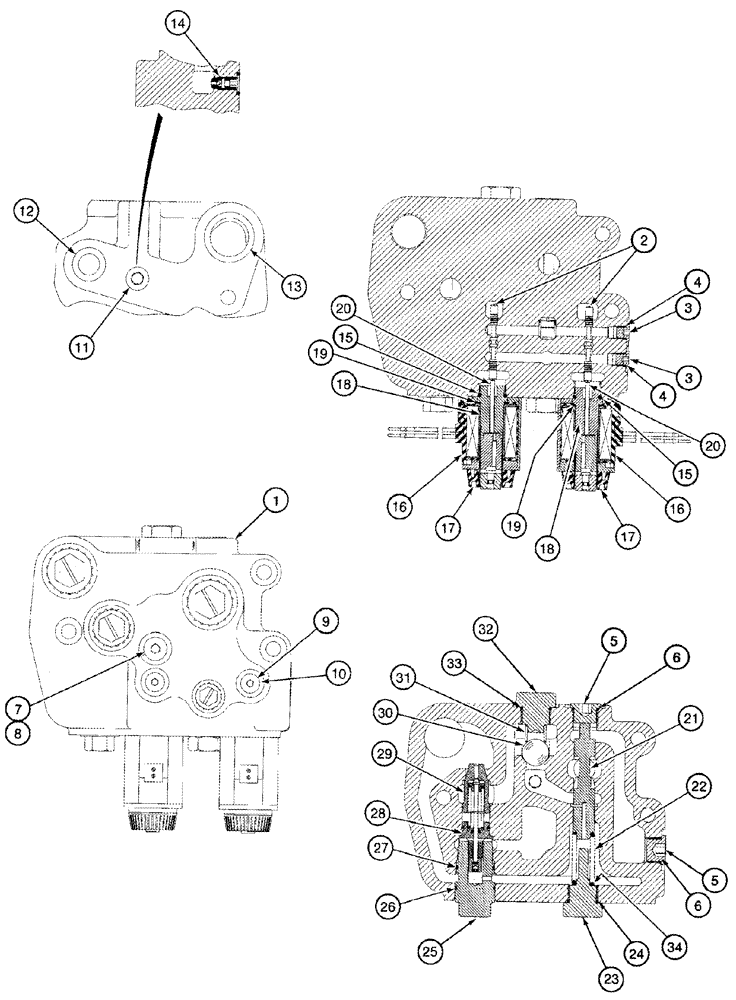 Схема запчастей Case IH 2388 - (08-17) - VALVE ASSY - HEADER HEIGHT (07) - HYDRAULICS