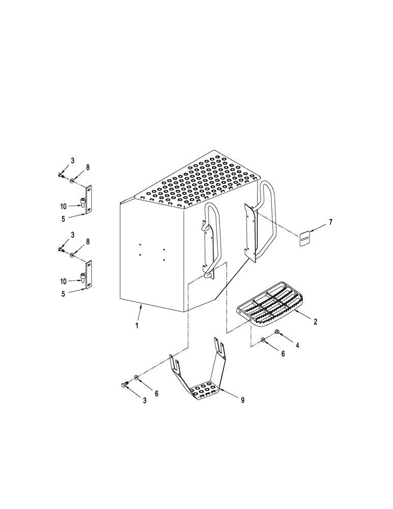 Схема запчастей Case IH STEIGER 385 - (09-35) - BATTERY DOOR ASSEMBLY, QUADTRAC TRACTOR (09) - CHASSIS