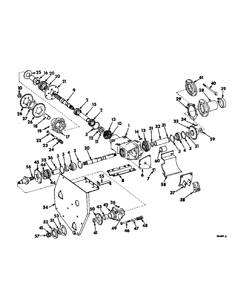 Схема запчастей Case IH 762 - (Q-12) - MAIN DRIVE, SERIAL NO. 509 AND BELOW (58) - ATTACHMENTS/HEADERS