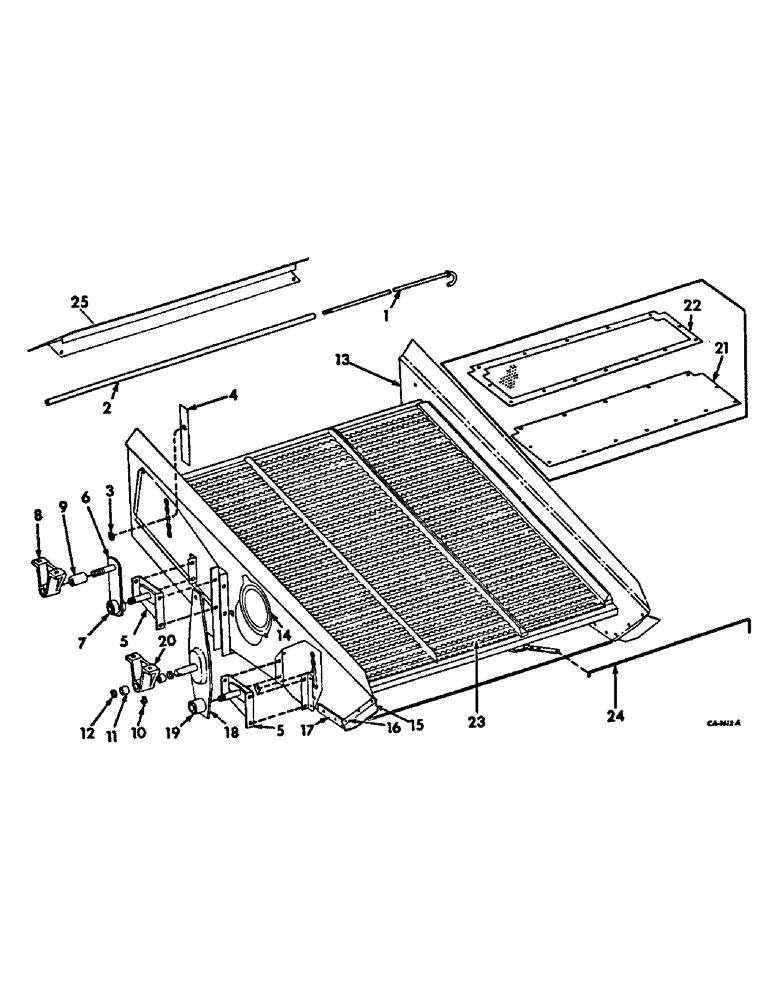 Схема запчастей Case IH 715 - (23-08) - GRAIN PAN, SHOE AND SHOE SIEVE, SHOE AND SHOE SIEVE Grain Pan, Shoe & Shoe Sieve