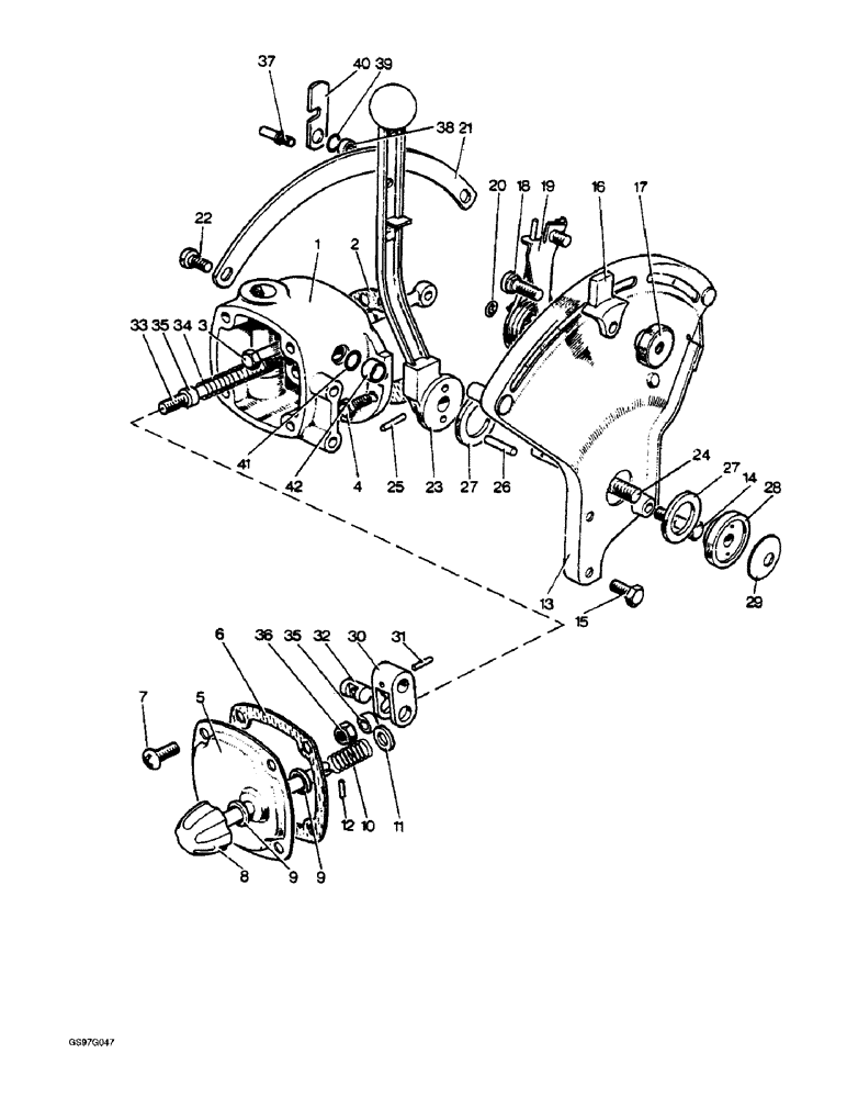 Схема запчастей Case IH 1210 - (8-24) - CONTROL MECHANISM (08) - HYDRAULICS