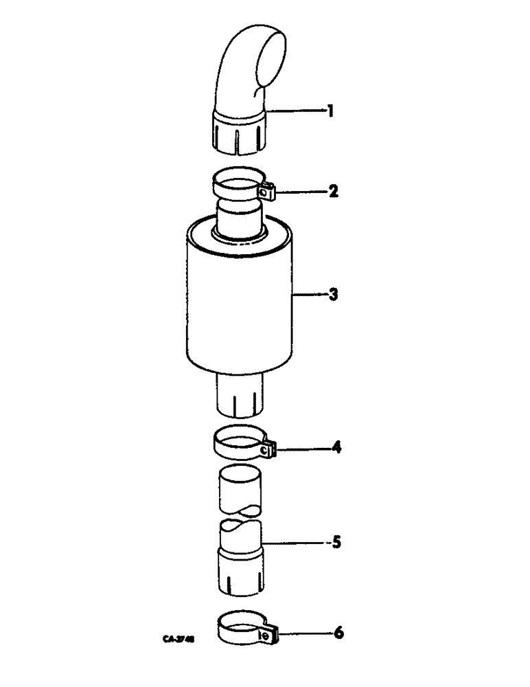 Схема запчастей Case IH 815 - (E-13A) - FUEL SYSTEM, SPARK ARRESTER (02) - FUEL SYSTEM