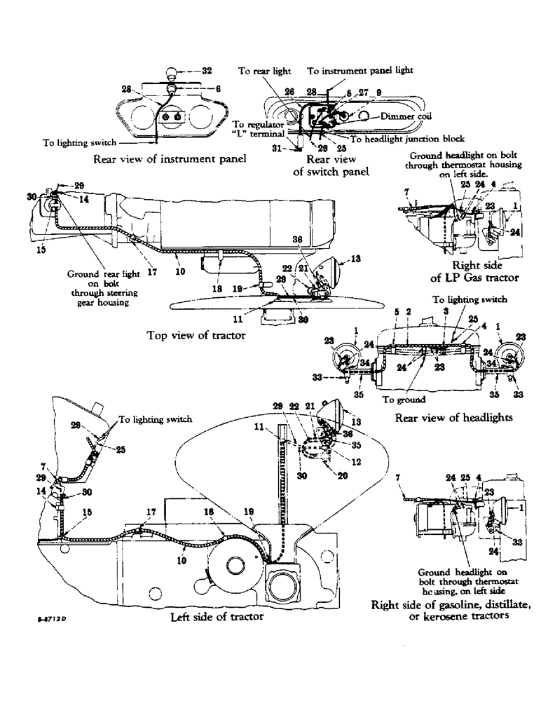 Схема запчастей Case IH 300 - (137) - ELECTRICAL SYSTEM, CARBURETED ENGINE, LIGHTING SYSTEM, SPECIAL, 6 AND 12 VOLTS (06) - ELECTRICAL SYSTEMS