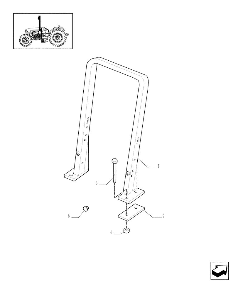 Схема запчастей Case IH JX1075C - (1.92.89) - SAFETY FRAME - L/CAB (10) - OPERATORS PLATFORM/CAB