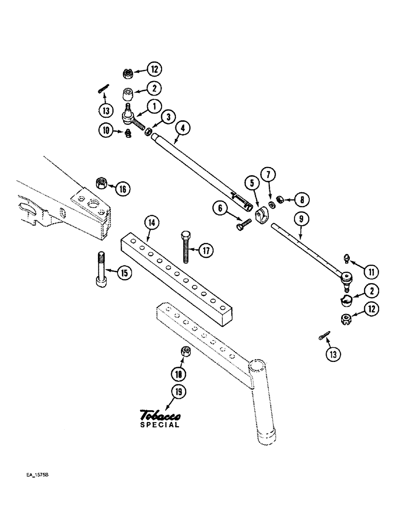 Схема запчастей Case IH 4240 - (5-32) - FRONT AXLE EXTENSION, TOBACCO SPECIAL (05) - STEERING