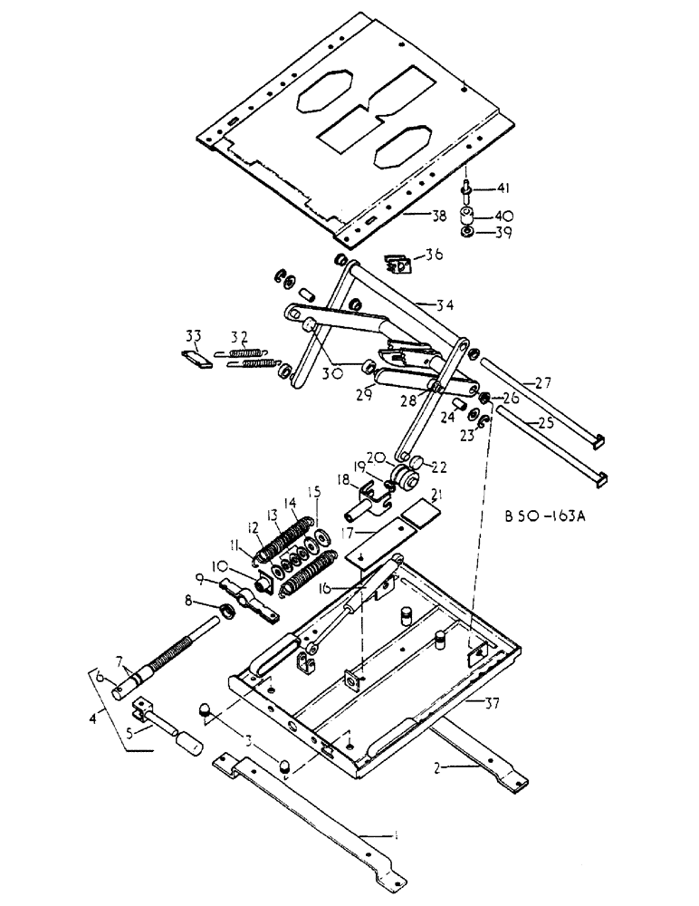 Схема запчастей Case IH 585 - (13-064) - SEAT SUSPENSION, GRAMMER (05) - SUPERSTRUCTURE