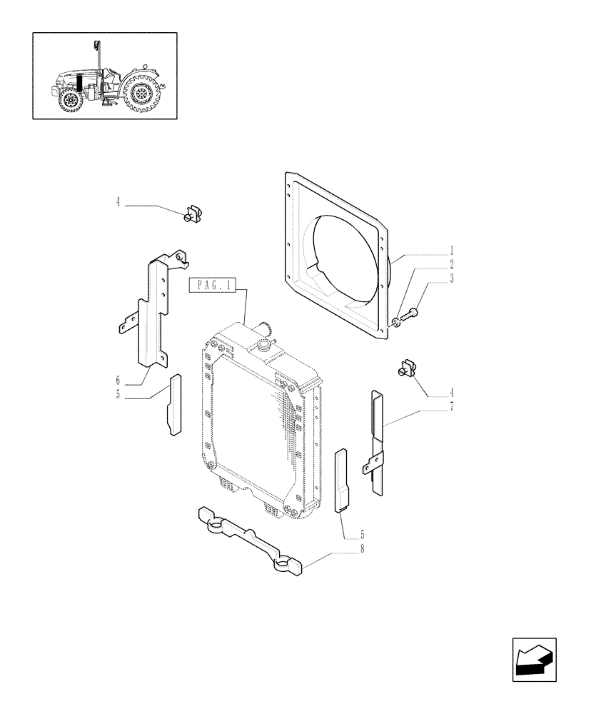 Схема запчастей Case IH JX1075N - (1.17.0[02]) - RADIATOR - RADIATOR CONVEYOR (02) - ENGINE EQUIPMENT