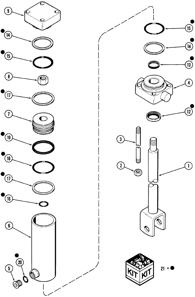 Схема запчастей Case IH 1200 - (A.10.A[86]) - HYDRAULIC CYLINDER - 414704A1, DRIVE/CARRYING WHEEL - MASTER, 6 AND 8 ROW RIGID TRAILING A - Distribution Systems