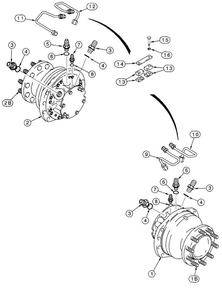 Схема запчастей Case IH 2555 - (05-12) - WHEEL MOTOR PRESSURE SYSTEM (04) - STEERING