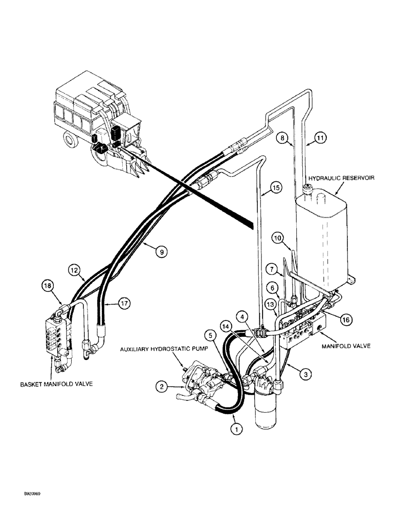 Схема запчастей Case IH 2022 - (1-18) - PICTORIAL INDEX, MANIFOLD VALVE HYDRAULIC SYSTEM, 2022 COTTON PICKER (00) - PICTORIAL INDEX