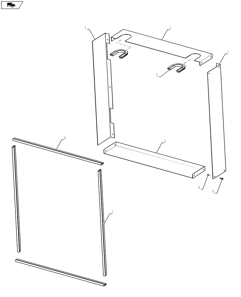 Схема запчастей Case IH P215 - (10.406.02) - AIR BAFFLE ASSEMBLY (10) - ENGINE