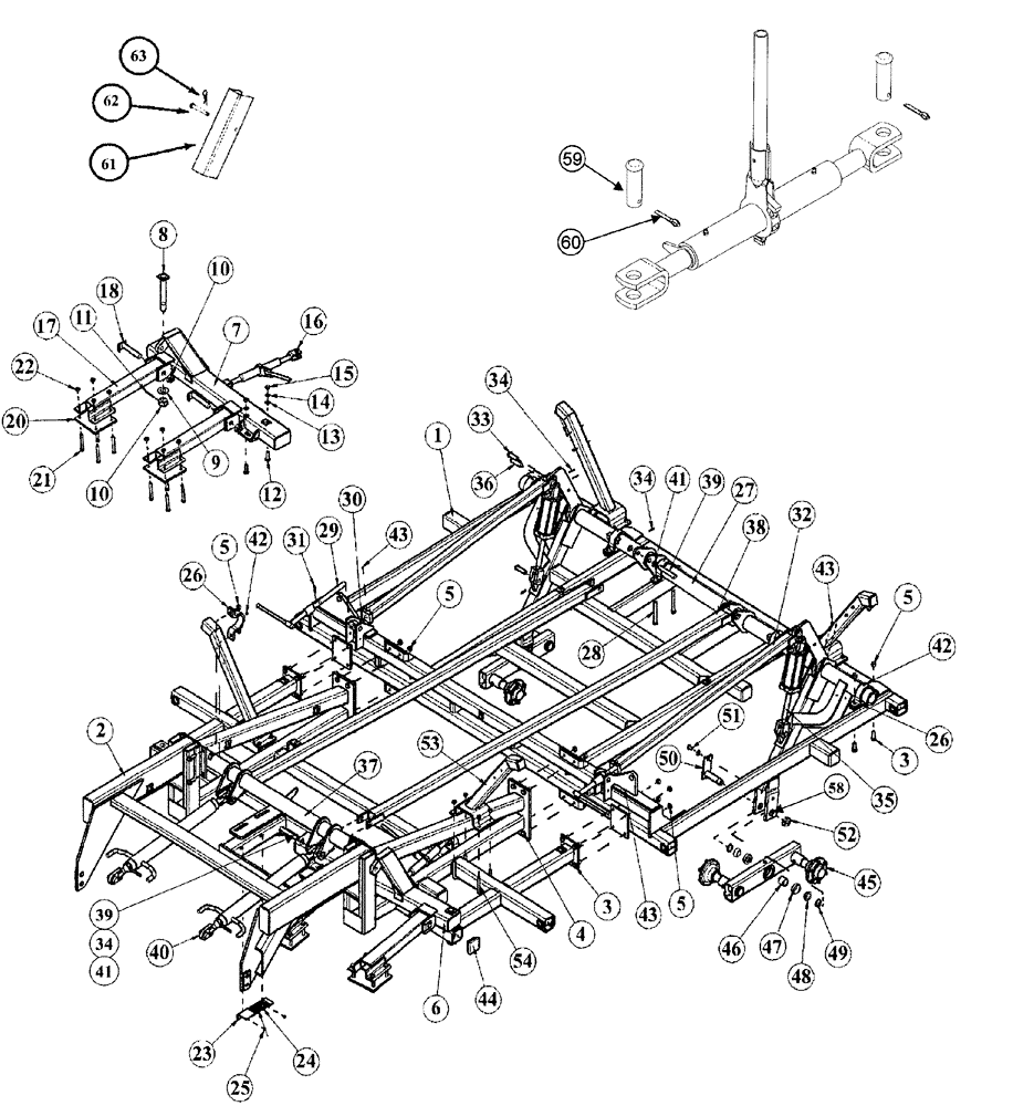 Схема запчастей Case IH 4400 - (09-02) - MAINFRAME - 12 FOOT LAYOUT - 26 FOOT 3 INCH THROUGH 35 FOOT 3 INCH 