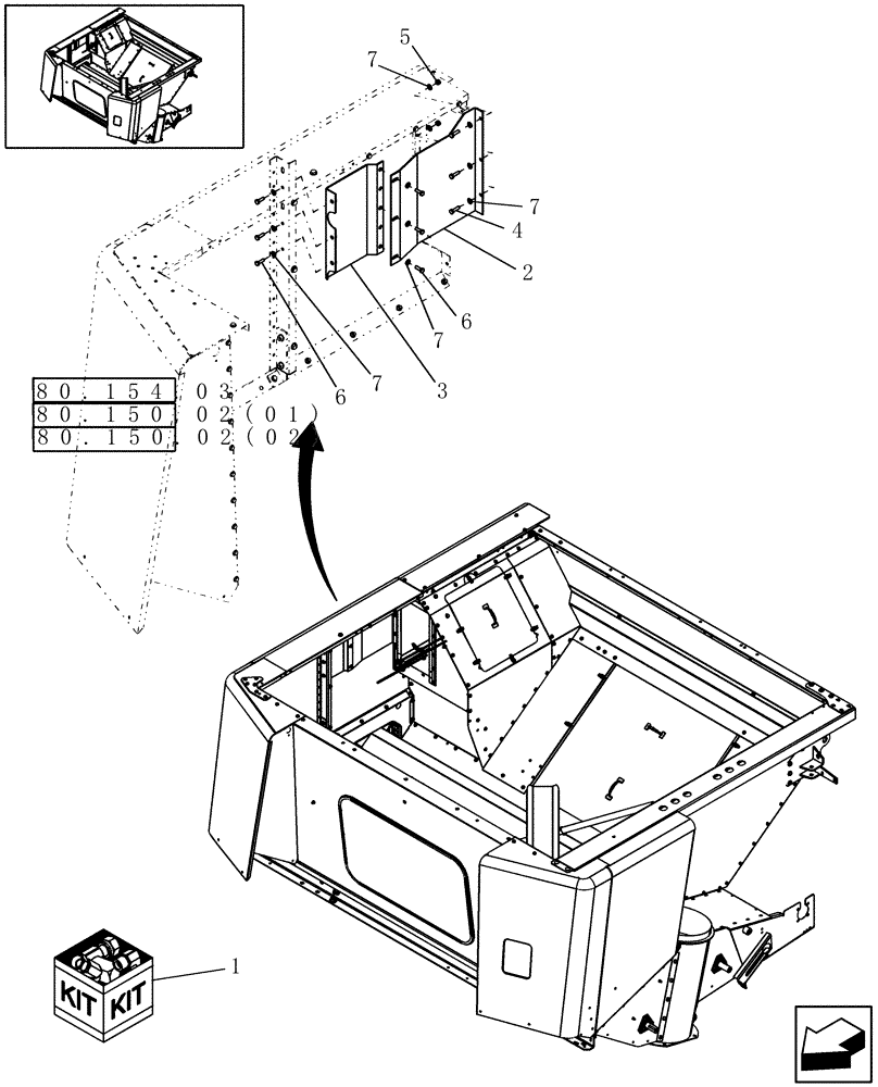 Схема запчастей Case IH 9010 - (80.180.20) - KIT, BUBBLER SUMP WEAR (80) - CROP STORAGE/UNLOADING