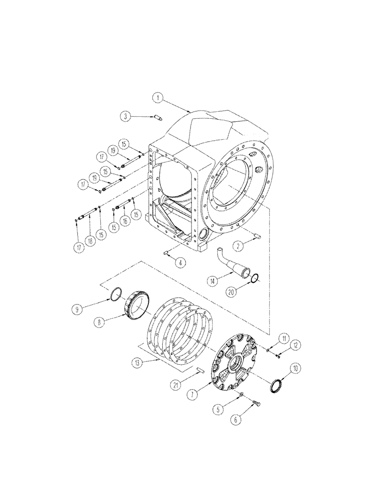 Схема запчастей Case IH STX275 - (06-58) - AXLE ASSEMBLY - CENTER AND LEFT-HAND CARRIER (06) - POWER TRAIN